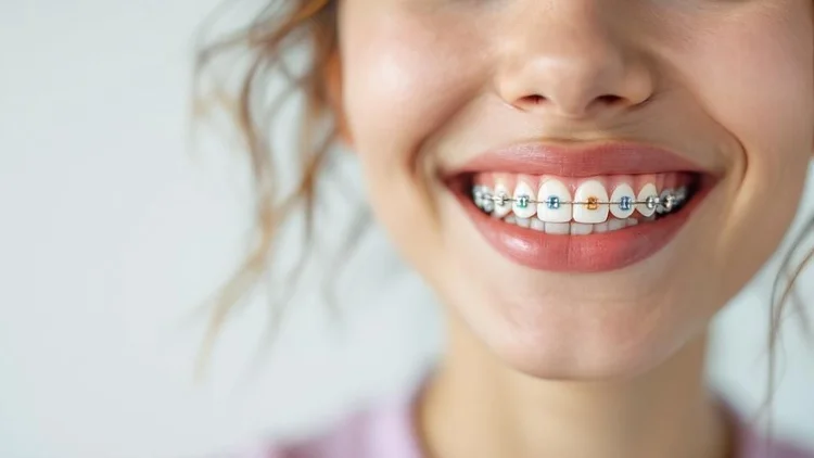 A picture of a girl with braces